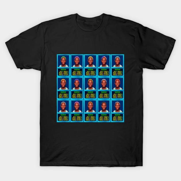Dennis Rodman Hes On Fire T-Shirt by bcolston